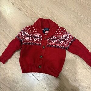 Janie and Jack Festive Red Kids Sweater